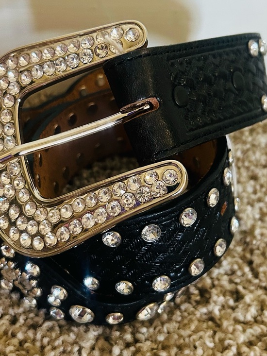 Tony Lama Accessories - Tony Lama vintage Rhinestone Embellished leather belt